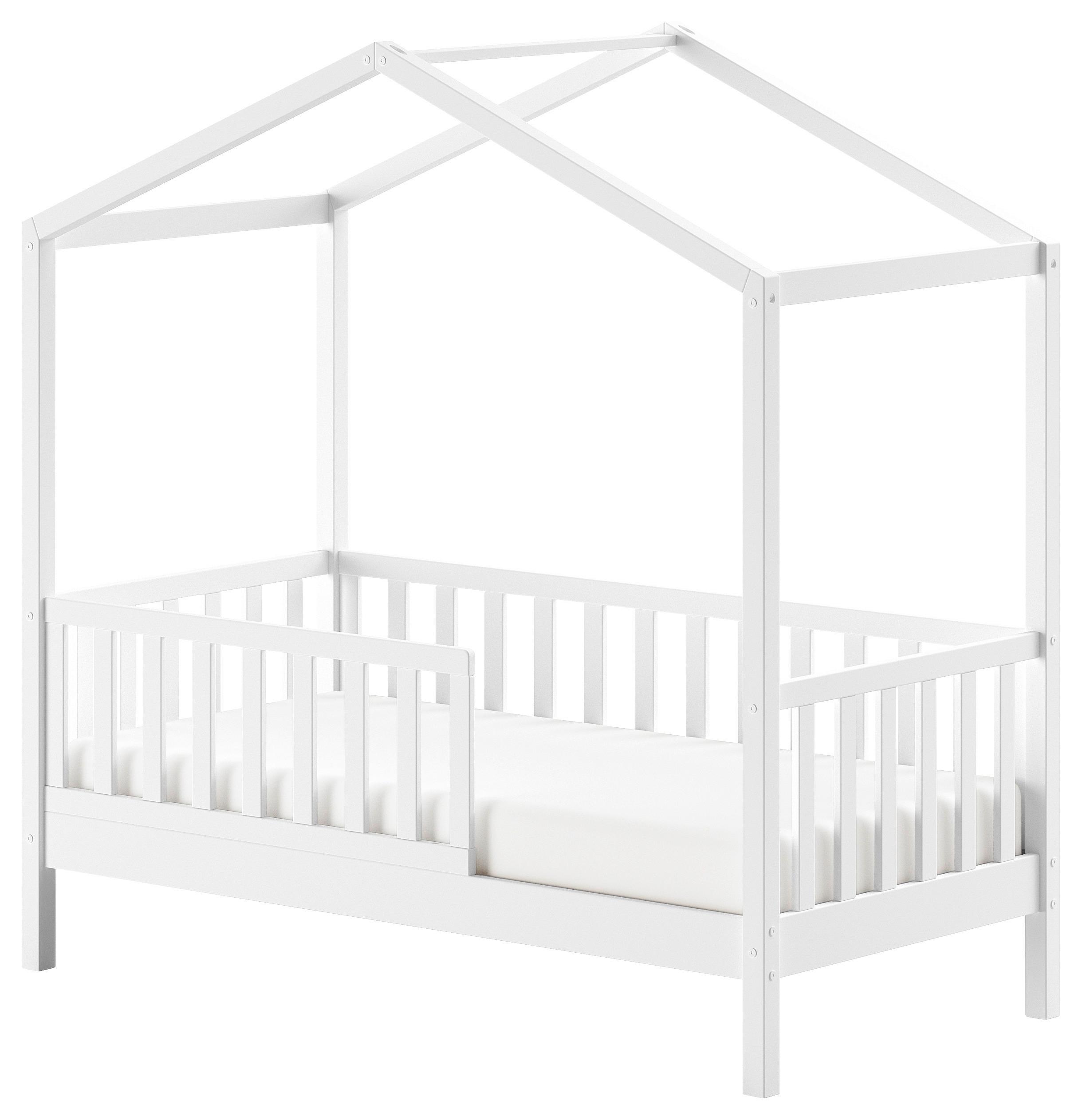 Hausbett Junior ca. 70x140 cm Weiß - Weiß, MODERN, Holz (70/140cm) - MID.YOU
