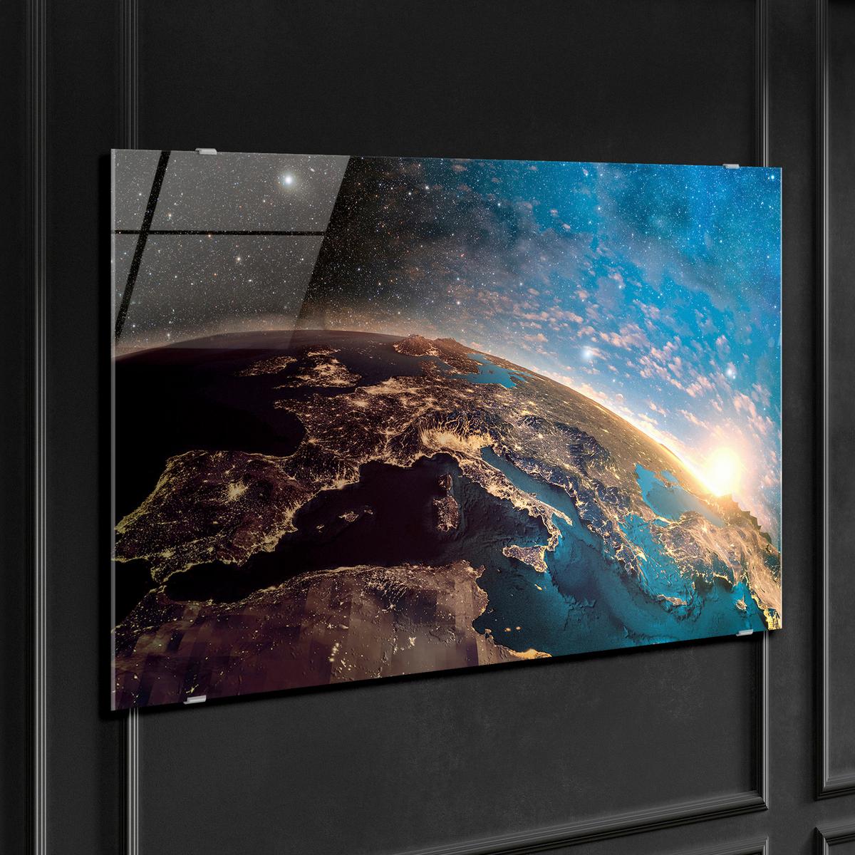 Glasbild Multicolor ca. 70x100cm - Multicolor, Basics, Glas/Papier (70/100cm)