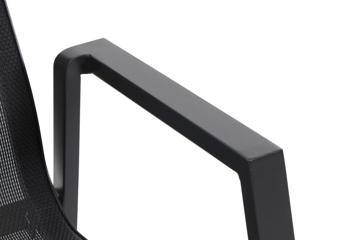 GARTENTISCHGRUPPE RENO SET + SILVA 7TLG - Anthrazit, MODERN, Keramik/Metall (100/88/220cm) - Siena Garden