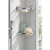 ÉTAGÈRE DE DOUCHE LESLEY -SB- - couleur chromée, métal (17,5/30/17,5cm) - Mömax