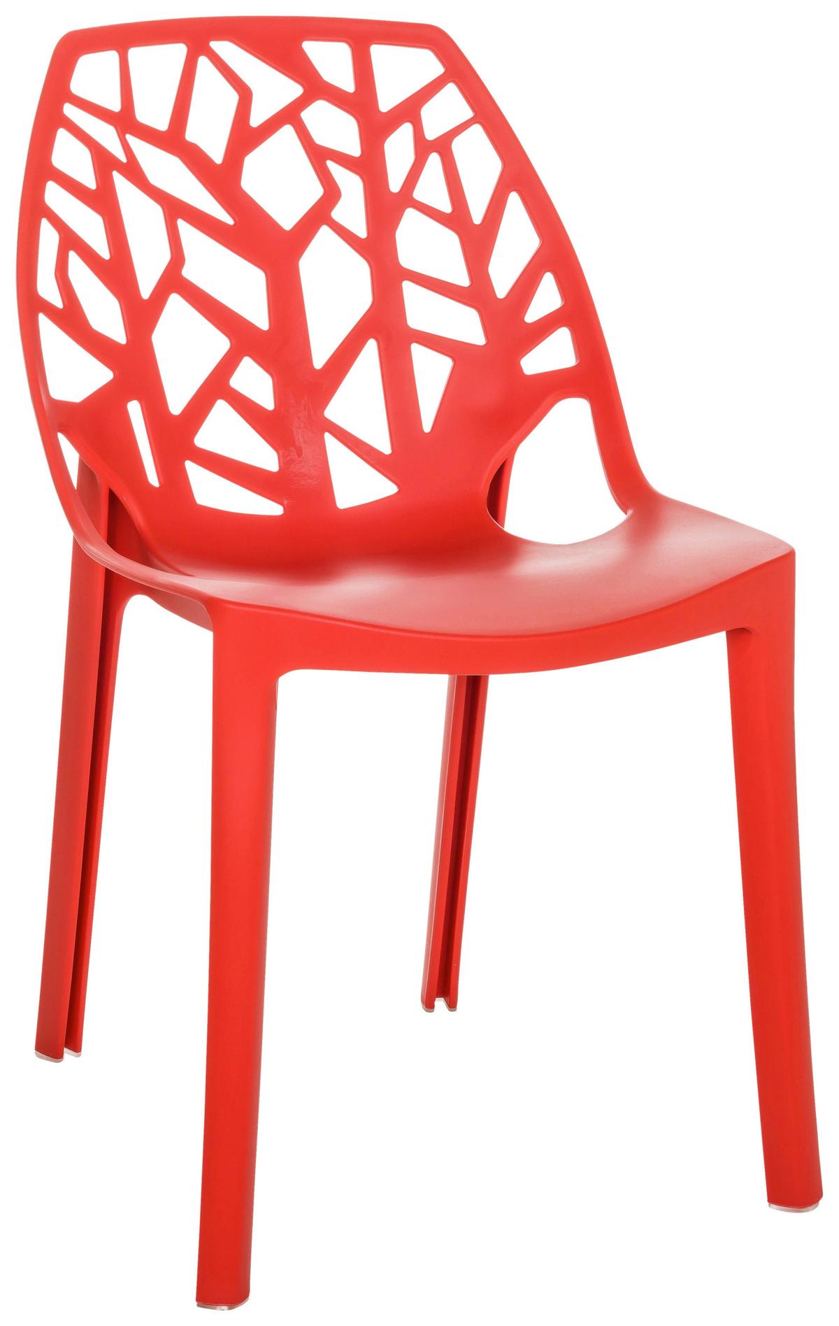 Stol Artifo Tri, Rdeča - rdeča, Basics, umetna masa (47/80/56cm) - MID.YOU