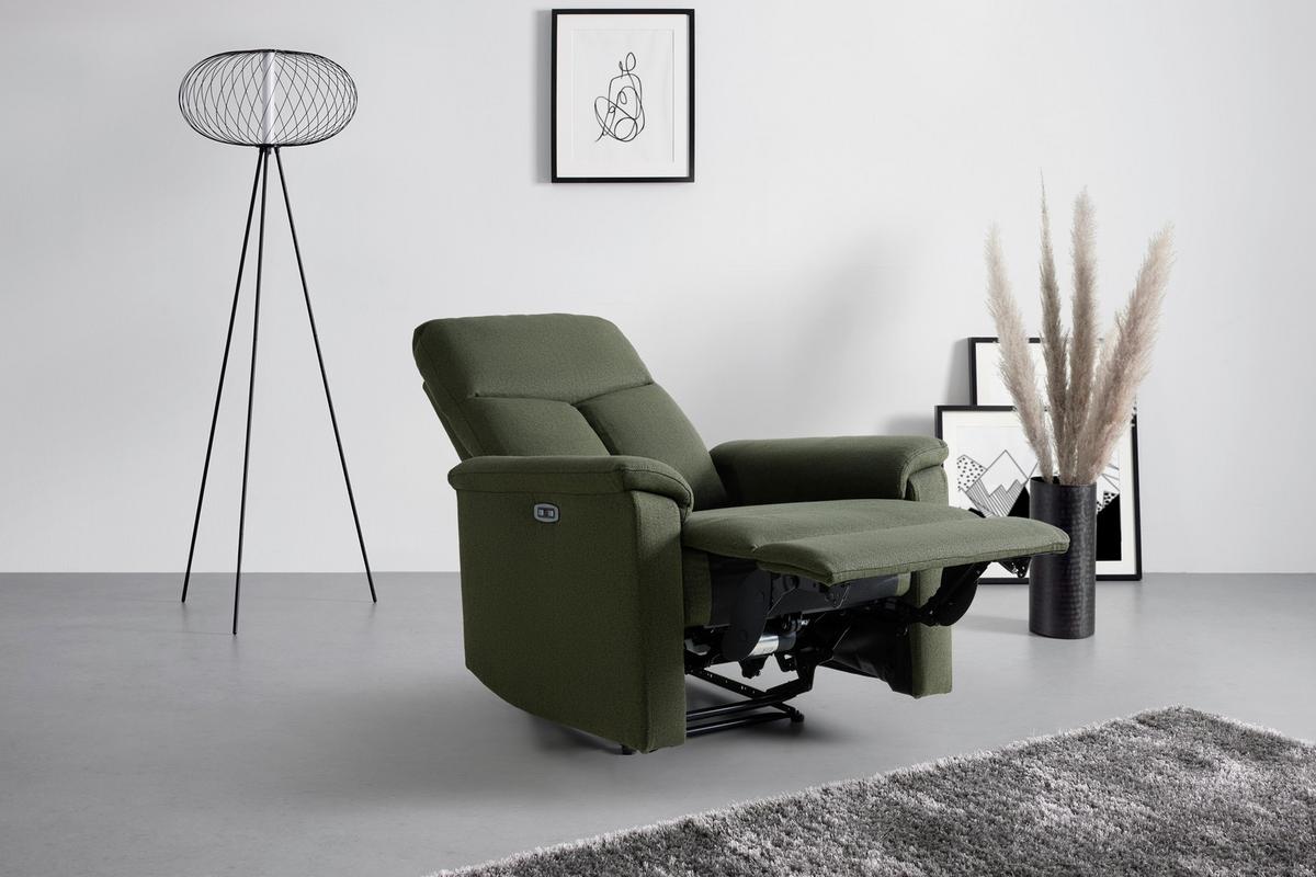 Relaxsessel Lewis Grün - Schwarz/Grün, MODERN, Holz/Kunststoff (81/108/94cm) - Mömax