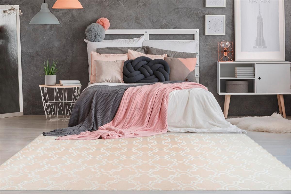 Flachwebeteppich Monroe 100 Creme - Creme, Konventionell, Textil (120/170cm) - Kayoom