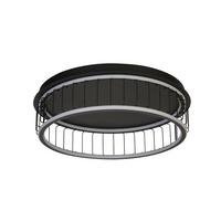 LED Mennyezeti Lámpa Circolo Cage 54216-1bk - fekete/fehér, Basics, műanyag/fém (60/17,5cm)
