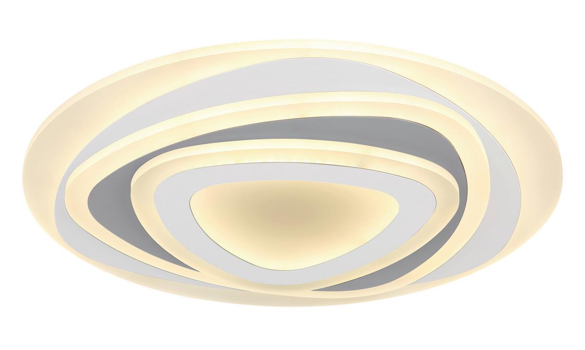 LED-Deckenleuchte 48012-46 in Weiß max. 46 Watt - Anthrazit/Weiß, Design, Kunststoff/Metall (50/6cm) - Globo