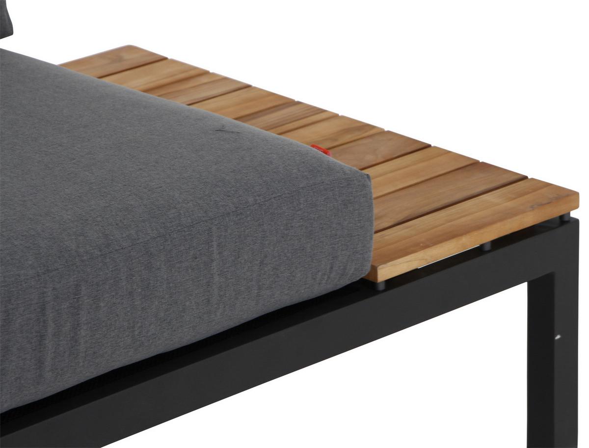 LOUNGEGARNITUR N12886 - Anthrazit/Teakfarben, KONVENTIONELL, Holz/Kunststoff - Siena Garden