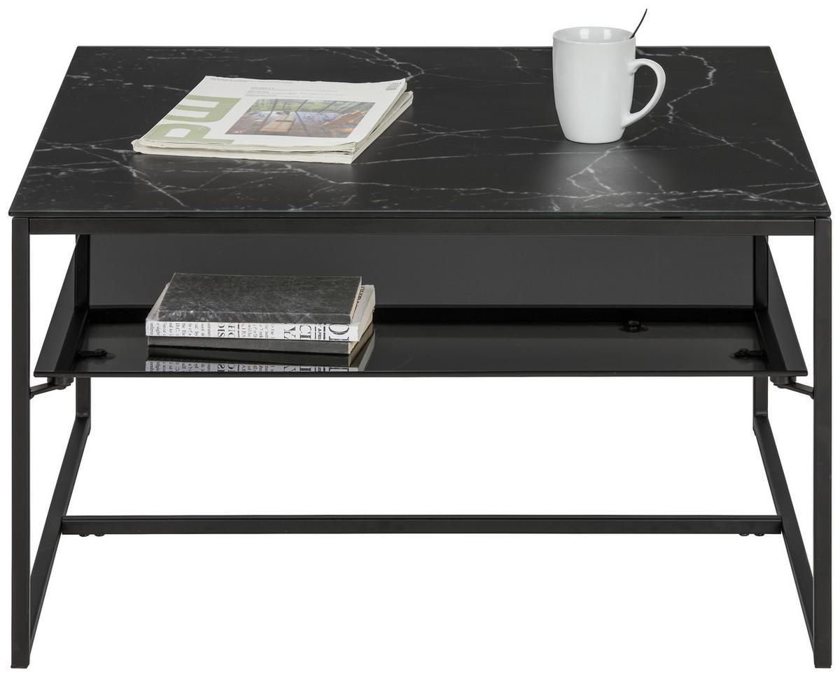 Couchtisch in Schwarz - Schwarz, Modern, Glas/Metall (75/43/75cm) - Mömax
