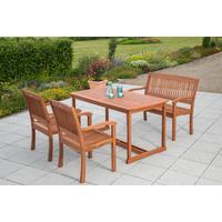 Vrtni Stol Maracaibo, Masivno - naravne barve, Konvencionalno, les (57,5/107/118cm) - Gardenson