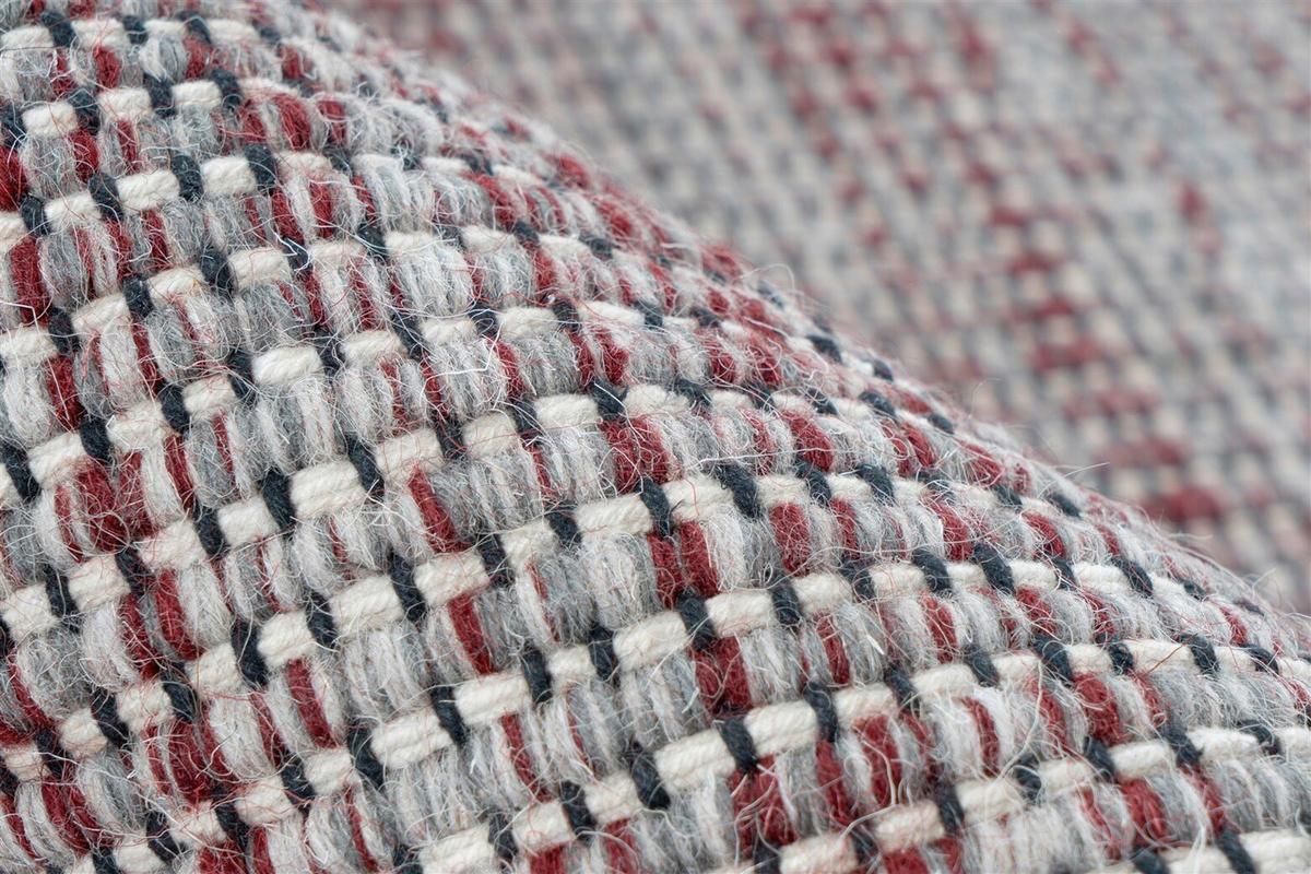 Flachwebeteppich Nomad 8064 Grau / Rot 170x240 - Rot/Grau, Basics, Textil (170/240cm) - Kayoom