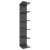 Stenski Regal Lazas, Siva - antracit, Moderno, leseni material (35/180/30cm) - MID.YOU