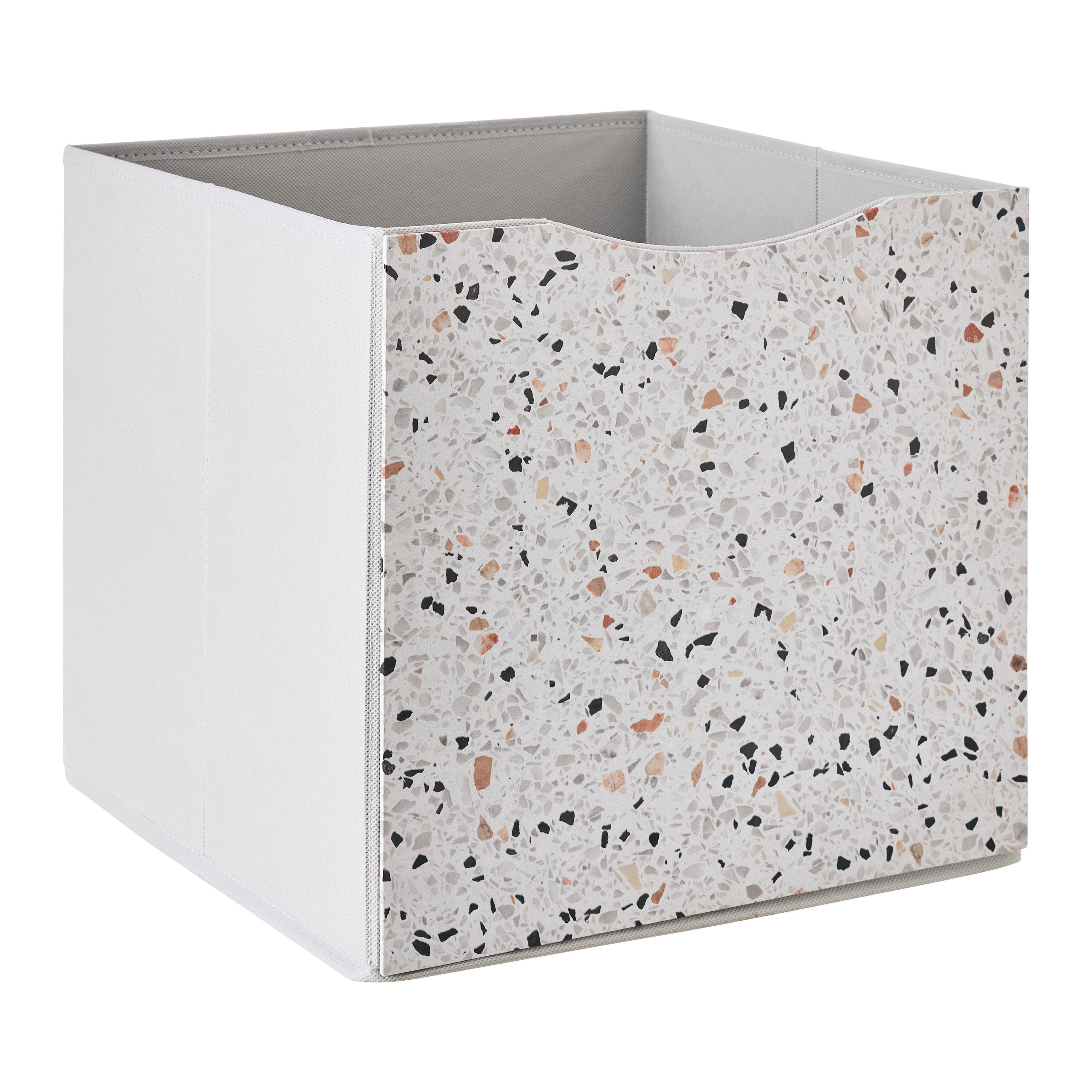 BOÎTE PLIANTE BETTY - gris, KONVENTIONELL, matériau en bois/textile (33/33/32cm) - Mömax