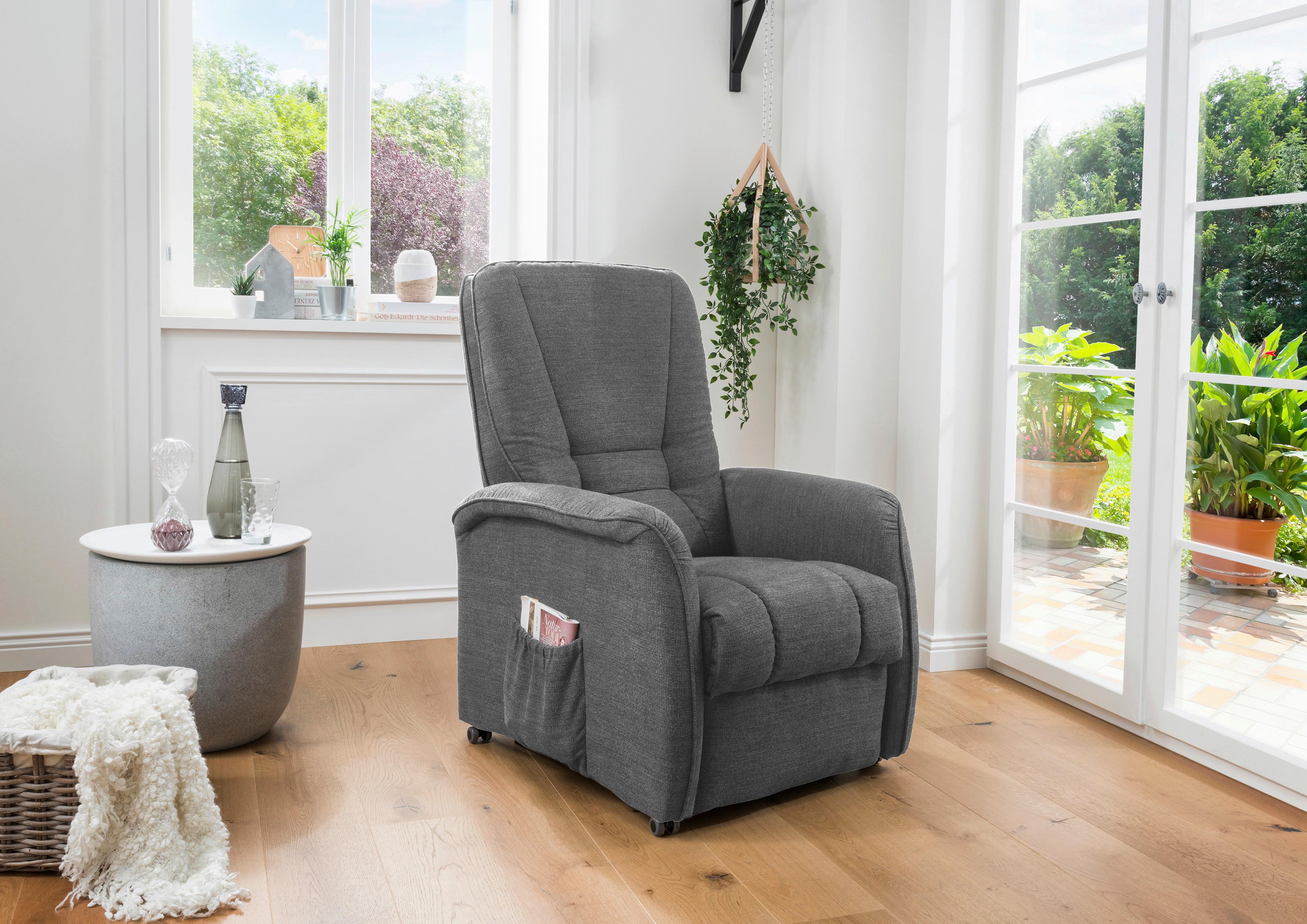 Relaxsessel Harry Dunkelgrau Nylon/Struktur - Dunkelgrün/Dunkelgrau, Design, Kunststoff/Textil (77/107/88cm) - Livetastic