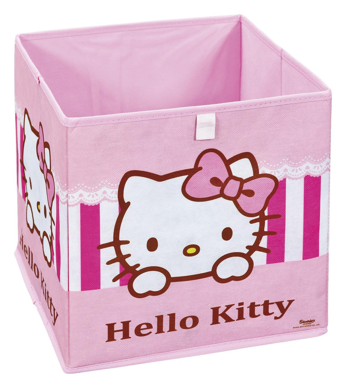 Faltbox "Hello Kitty" , rosa - Pink/Hellrosa, Basics, Textil (32/32/32cm) - Livetastic