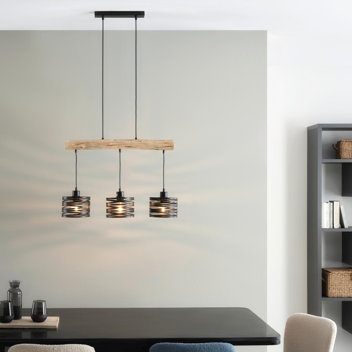 Lampă suspendată Guiseppe - Lifestyle, lemn/metal (70/17/120cm) - Mömax
