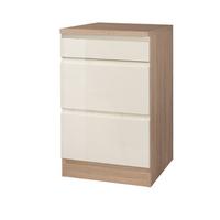 Küchenunterschrank "Cardiff" Creme/Eiche - Creme/Sonoma Eiche, Basics, Holzwerkstoff (50/85/60cm) - Held