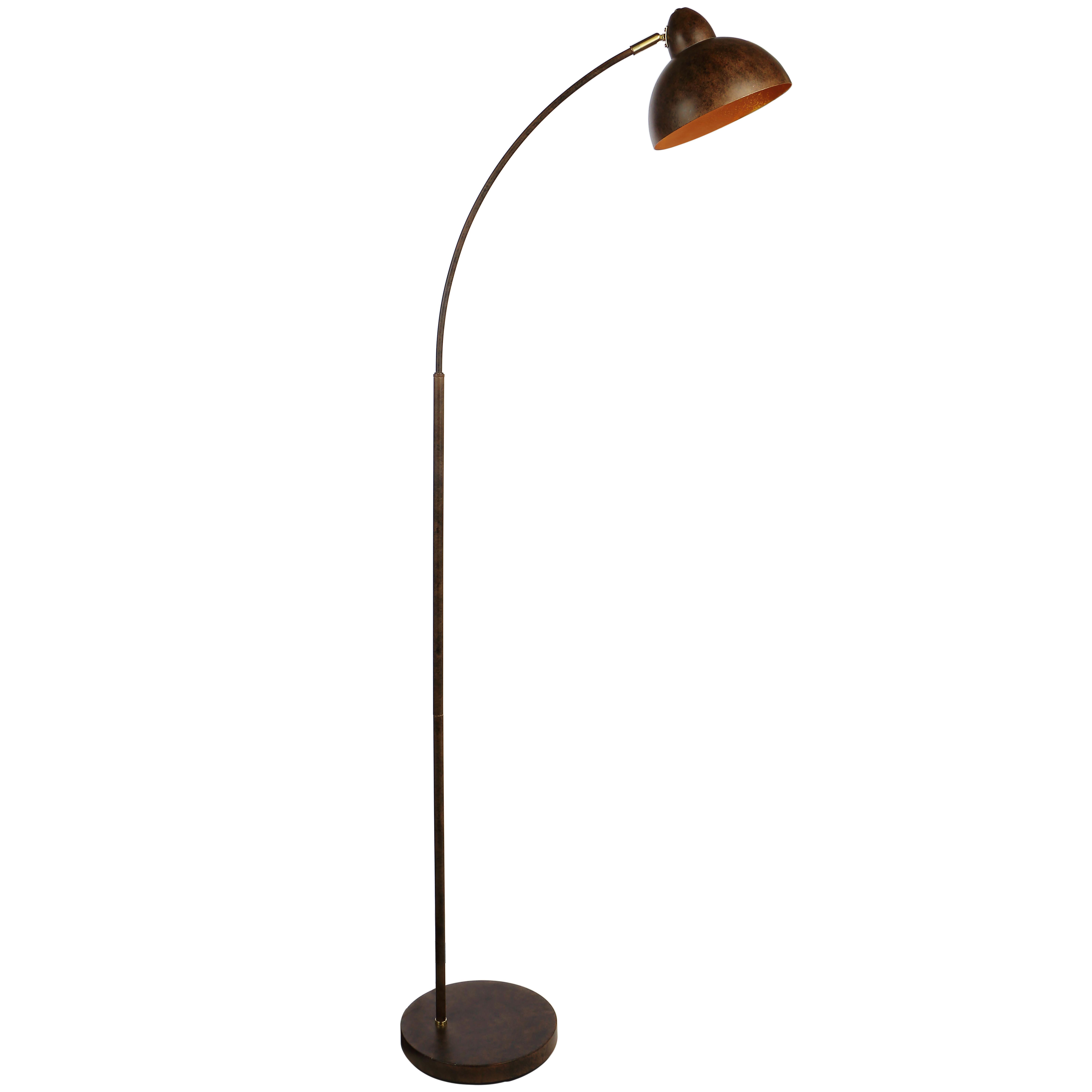 Stehleuchte Uit Rost/Messingfarben max. 40 W - Rostfarben/Messingfarben, KONVENTIONELL, Metall (50/23/155cm)