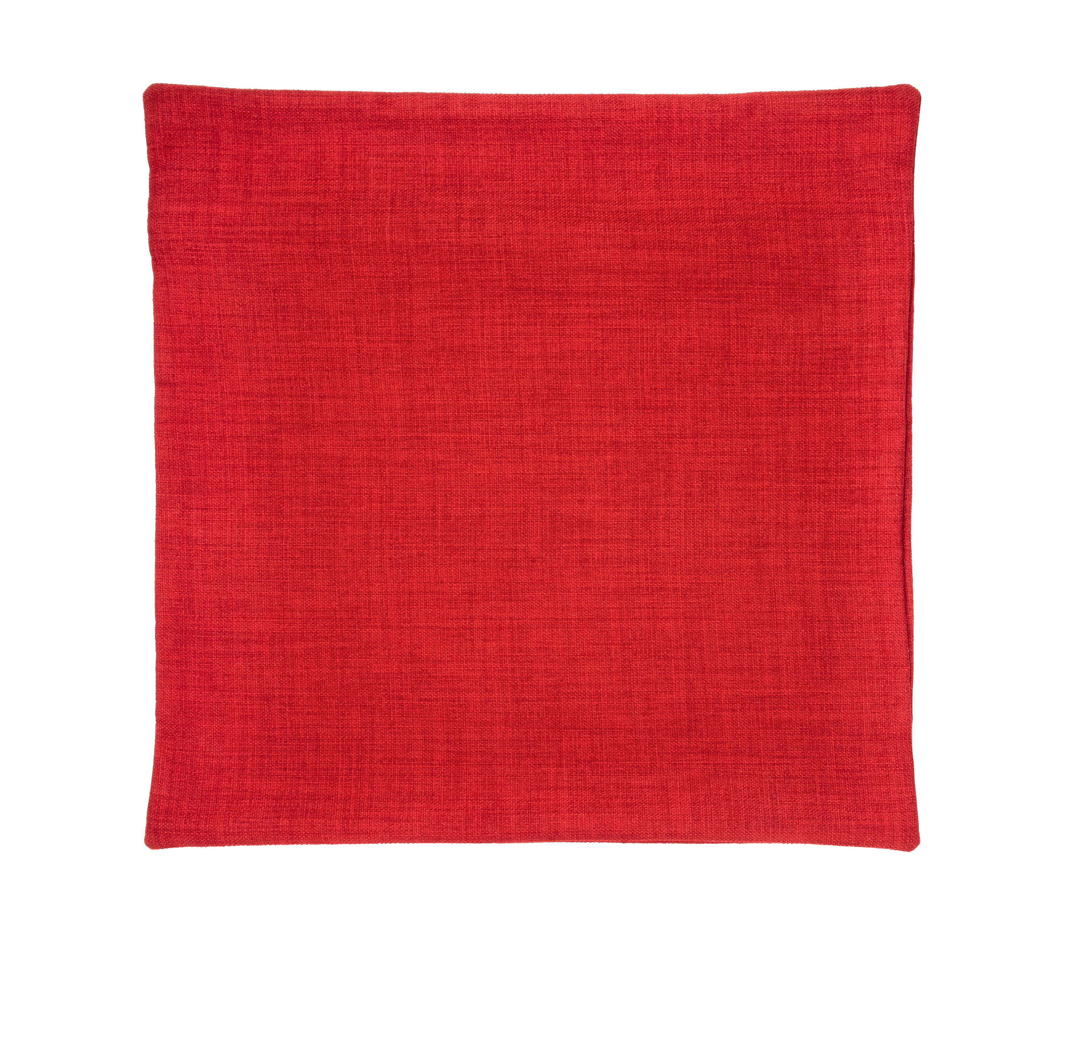 Kissenhülle Leinenoptik, ca. 50x50cm - Rot, Textil (50/50cm) - Modern Living