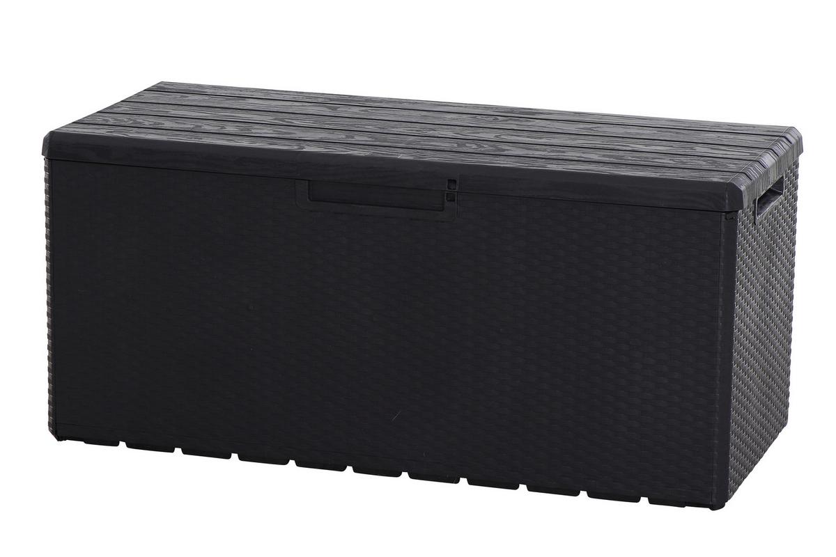 Kissenbox Portofino ca.55x56x124cm Anthrazit - Anthrazit, KONVENTIONELL, Kunststoff (55/56/124cm) - Ambia Garden