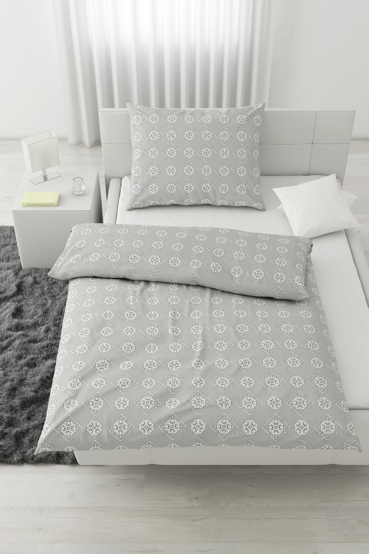 Bettwäsche Amba ca. 160x210 cm - Flieder/Rosa, Textil (160/210cm) - Modern Living