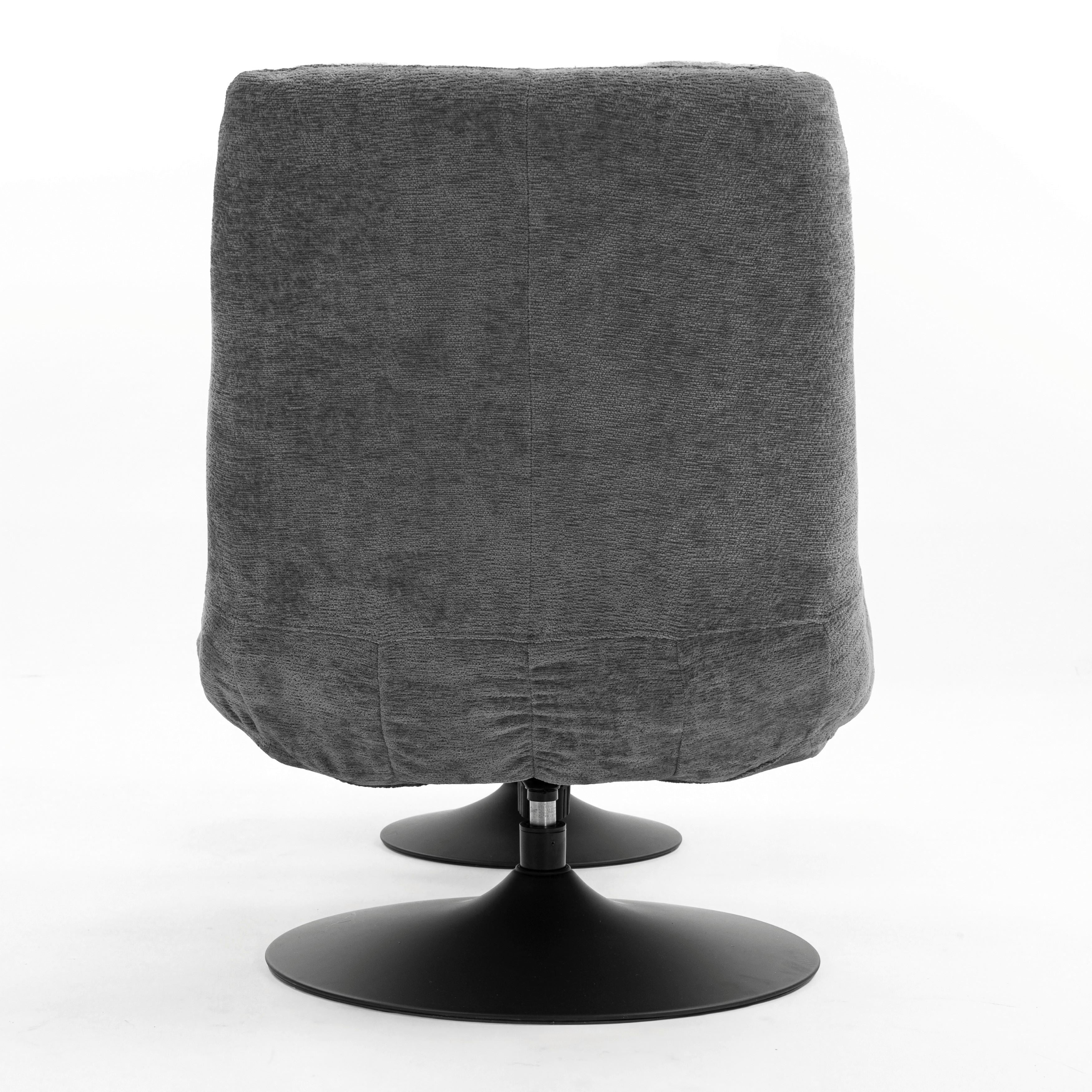 FÅTÖLJ ALMA - grå/svart, Modern, metall/textil (72/98/97cm) - Bessagi Home
