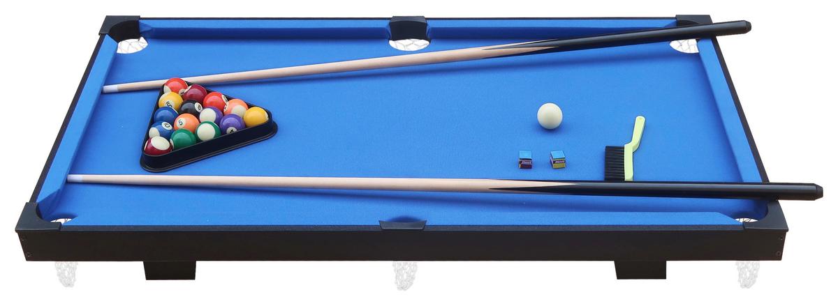 Billardtisch Blau/Schwarz - Blau/Schwarz, KONVENTIONELL, Holz/Kunststoff (64/12/118cm) - Ambia Garden
