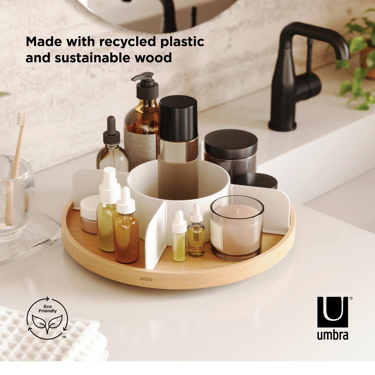 Menage-Set Bellwood Lezy Weiß/Naturfarben - Naturfarben/Weiß, Design, Holz/Kunststoff (30,5/8,9/30,5cm) - Umbra