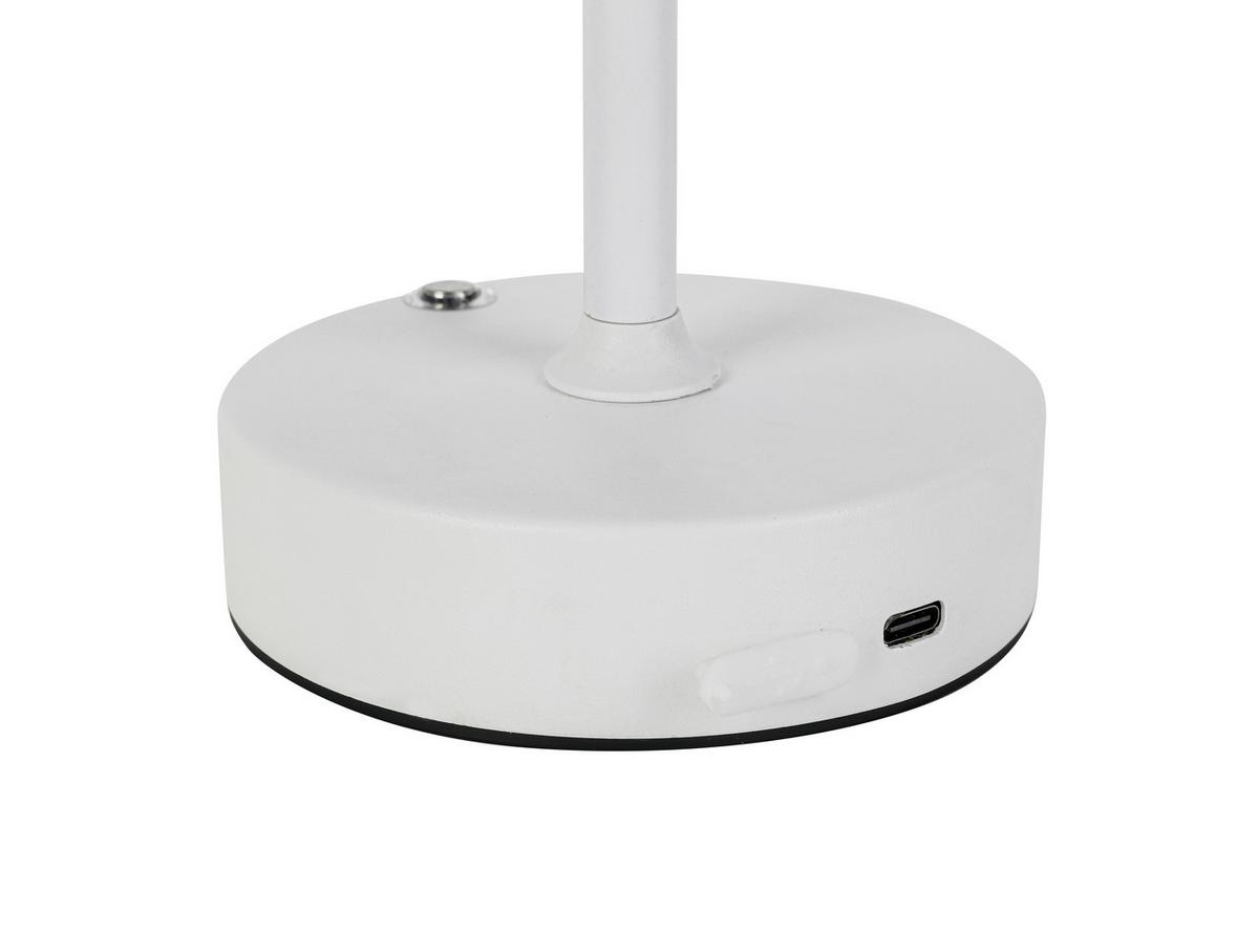 Akku-Tischleuchte Jumi Weiß matt max. 3 Watt - Weiß, MODERN, Kunststoff (12/20cm) - Mömax