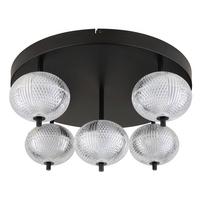 LED-Deckenleuchte Aida Klar/Schwarz max. 33 Watt - Klar/Schwarz, KONVENTIONELL, Kunststoff/Metall (58/27cm) - Globo