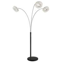 Led Podna Svjetiljka Laurel - prozirno/crna, Design, staklo/metal (82,5/102/190cm) - Globo