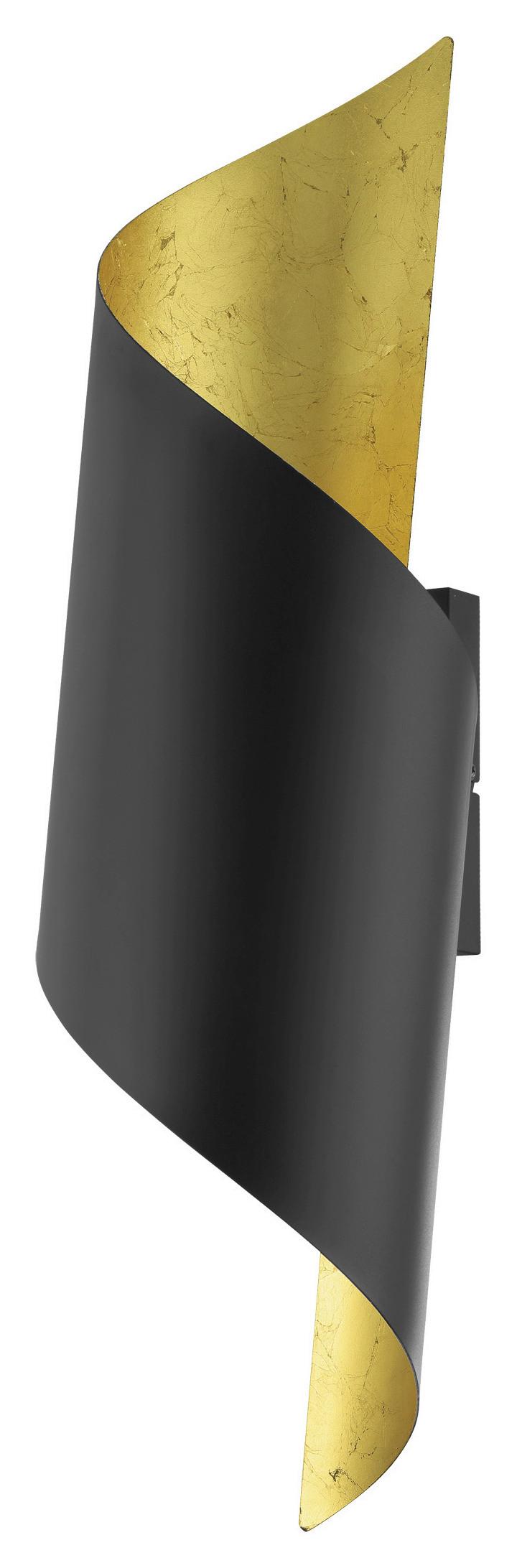 KINKIET 39654* JABALOYAS - czarny/kolor złoty, Design, metal (16/63cm) - Eglo