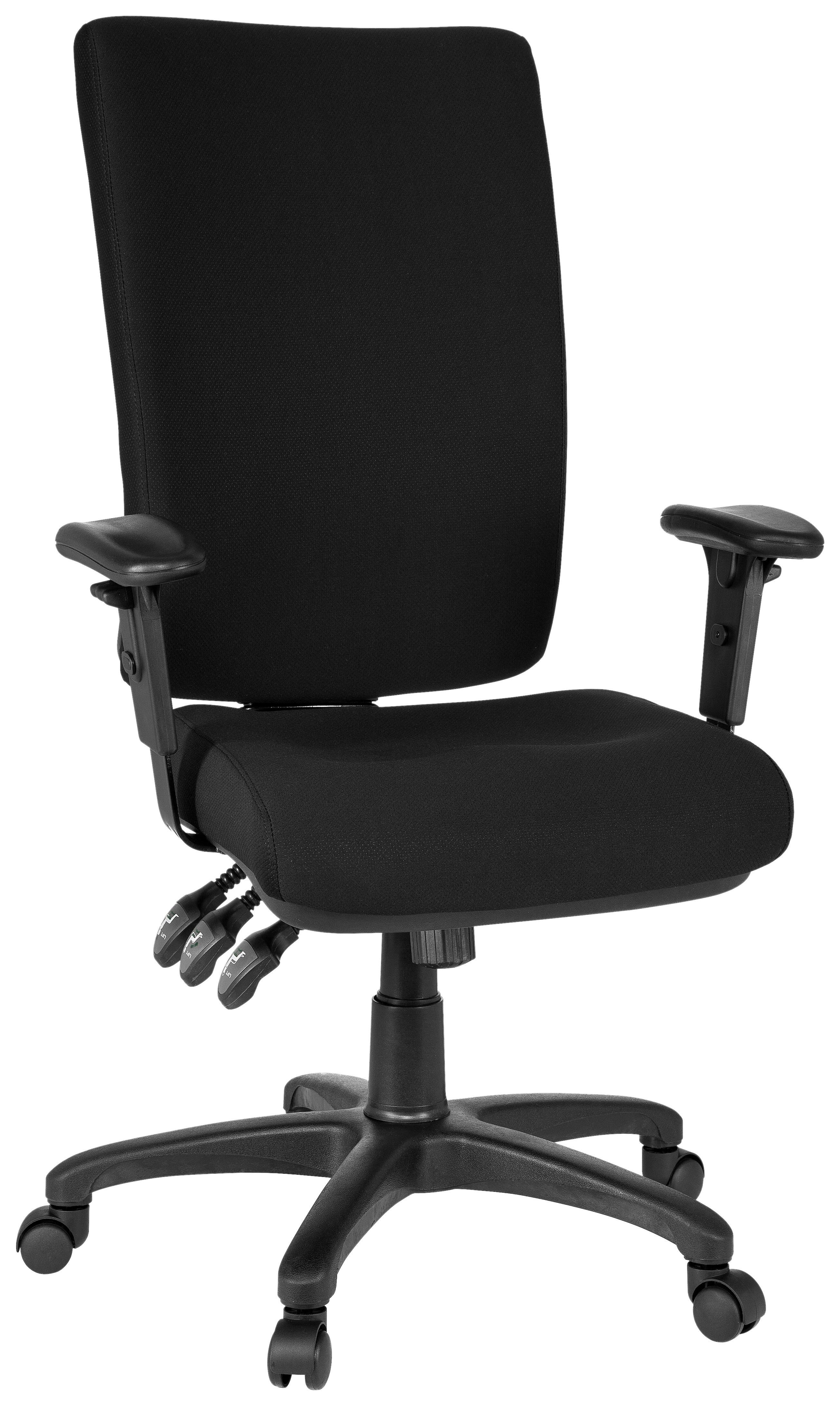 Pisarniški Stol Zenit High, Črna - črna, Basics, umetna masa/tekstil (56/130/45cm) - MID.YOU