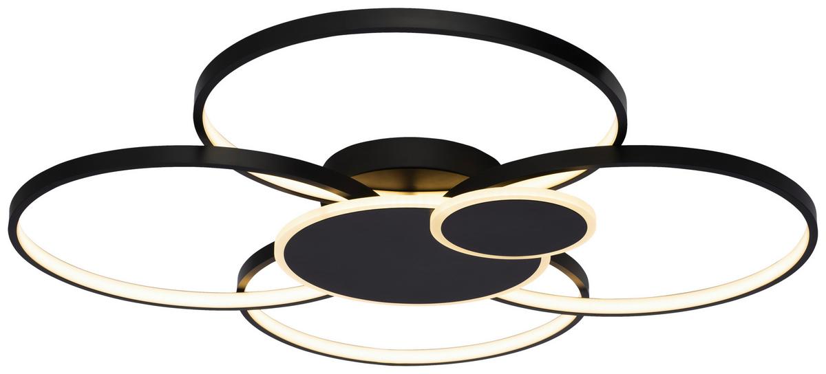 LED-Deckenleuchte Gonzalo max. 39 Watt - Schwarz, MODERN, Kunststoff/Metall (100/10cm) - Premium Living