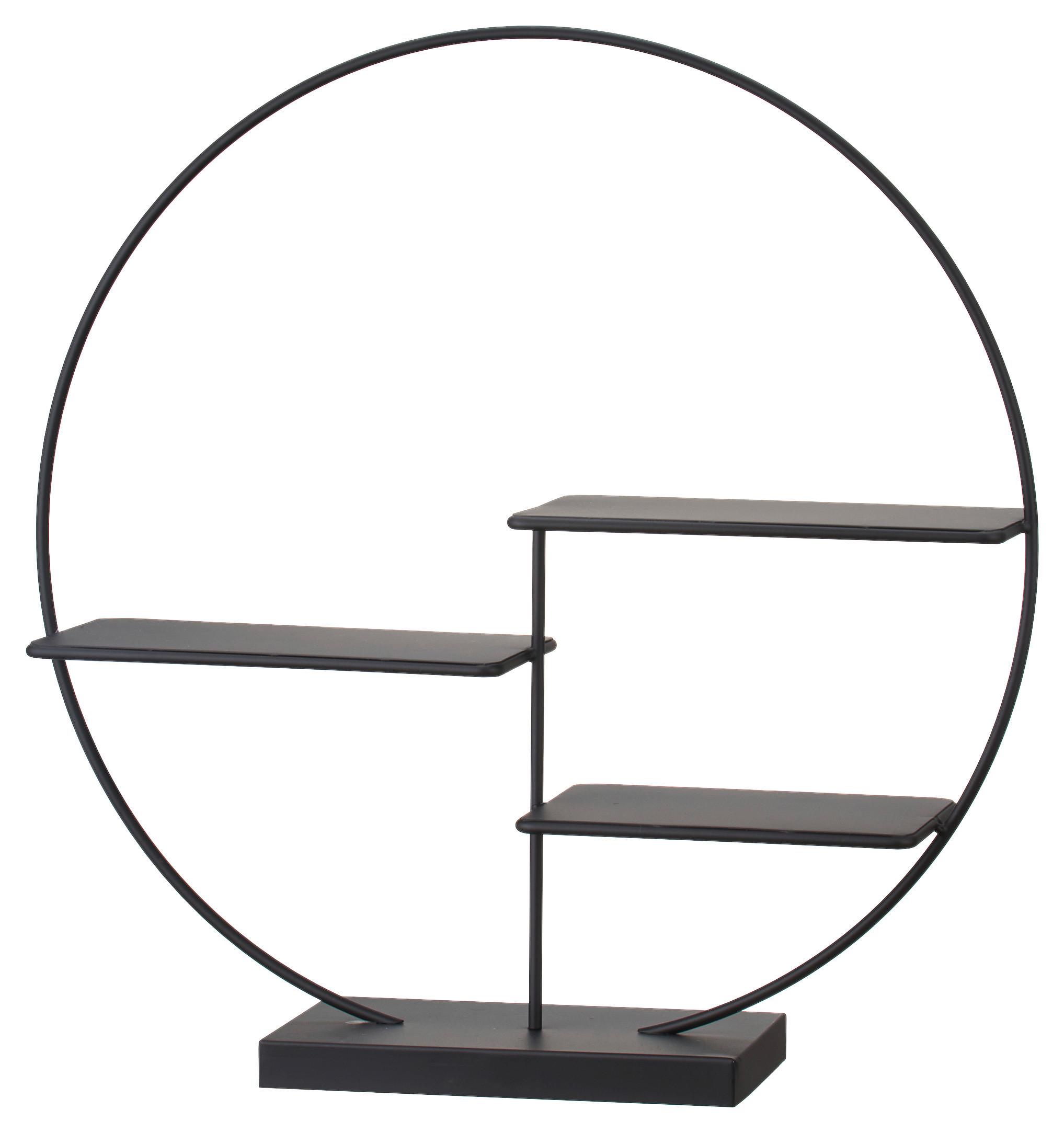 FRISTÅENDE HYLLA ILONA - svart, metall (43/44/11cm) - Mömax