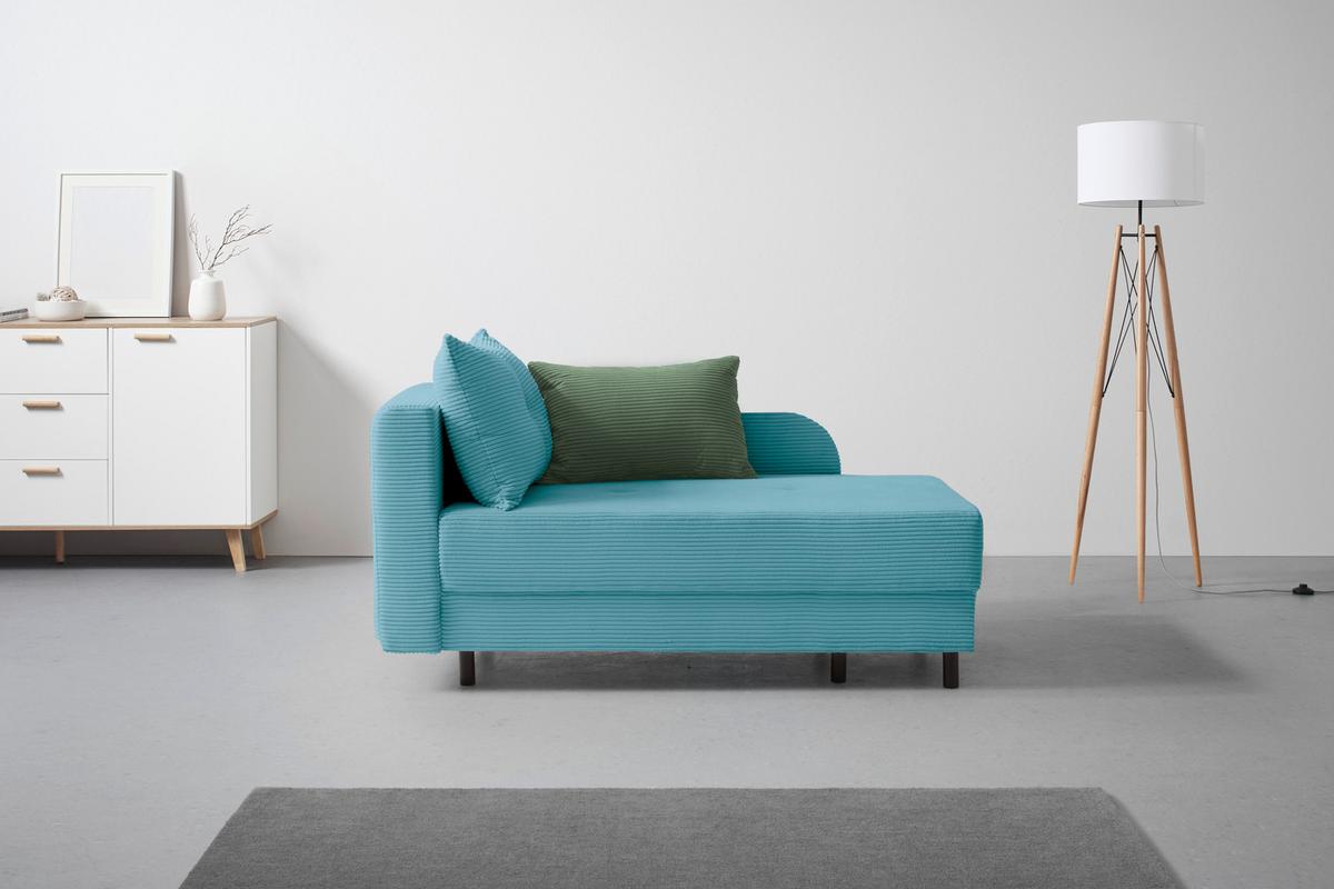 Liege Nova Petrol - Petrol/Schwarz, MODERN, Holz/Textil (85/62/145cm) - Mömax