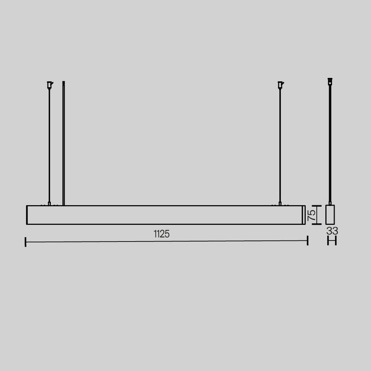 Pendelleuchte P051pl-36w2.7-6k-W - Weiss, Design, Metall (3.3/157.5/112.5cm) - MAYTONI