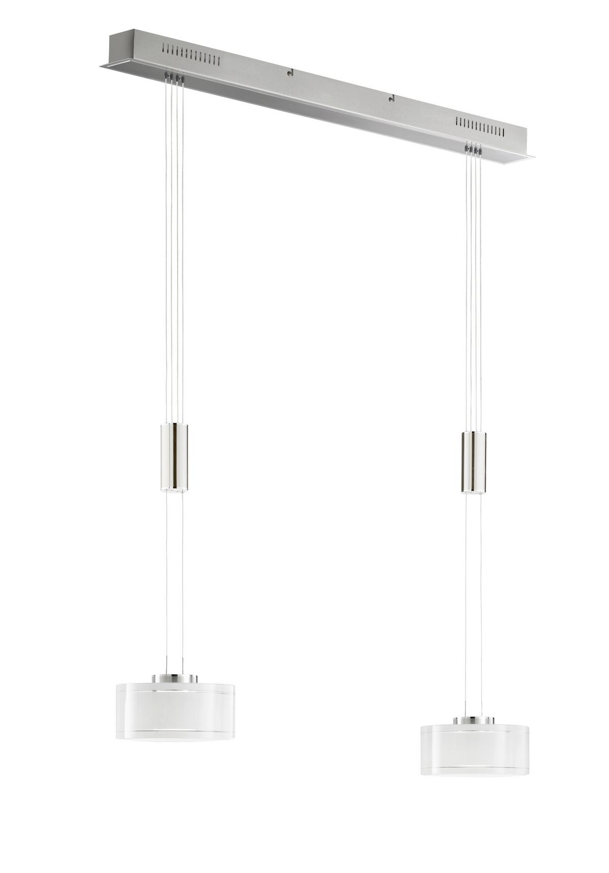 LAMPA WISZĄCA LED 60968 LAVIN - kolor niklowy/kolor chromowy, Design, metal/szkło (64/20/150cm) - Fischer & Honsel