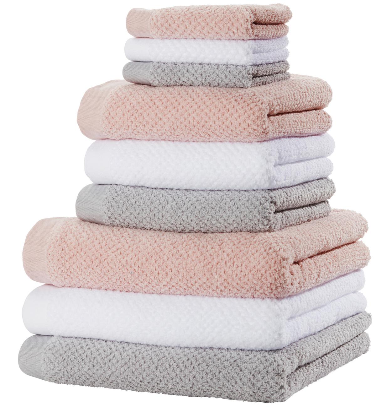 Handtuch Luise in Silberfarben ca. 50x100cm - Silberfarben, KONVENTIONELL, Textil (50/100cm) - Modern Living