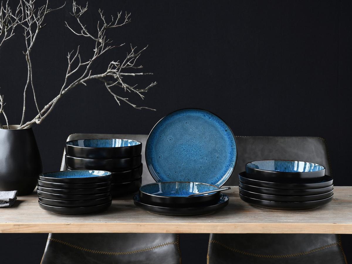Jedilni Servis Nordic Fjord Blue, 18-Delni - modra, Basics, keramika - Creatable
