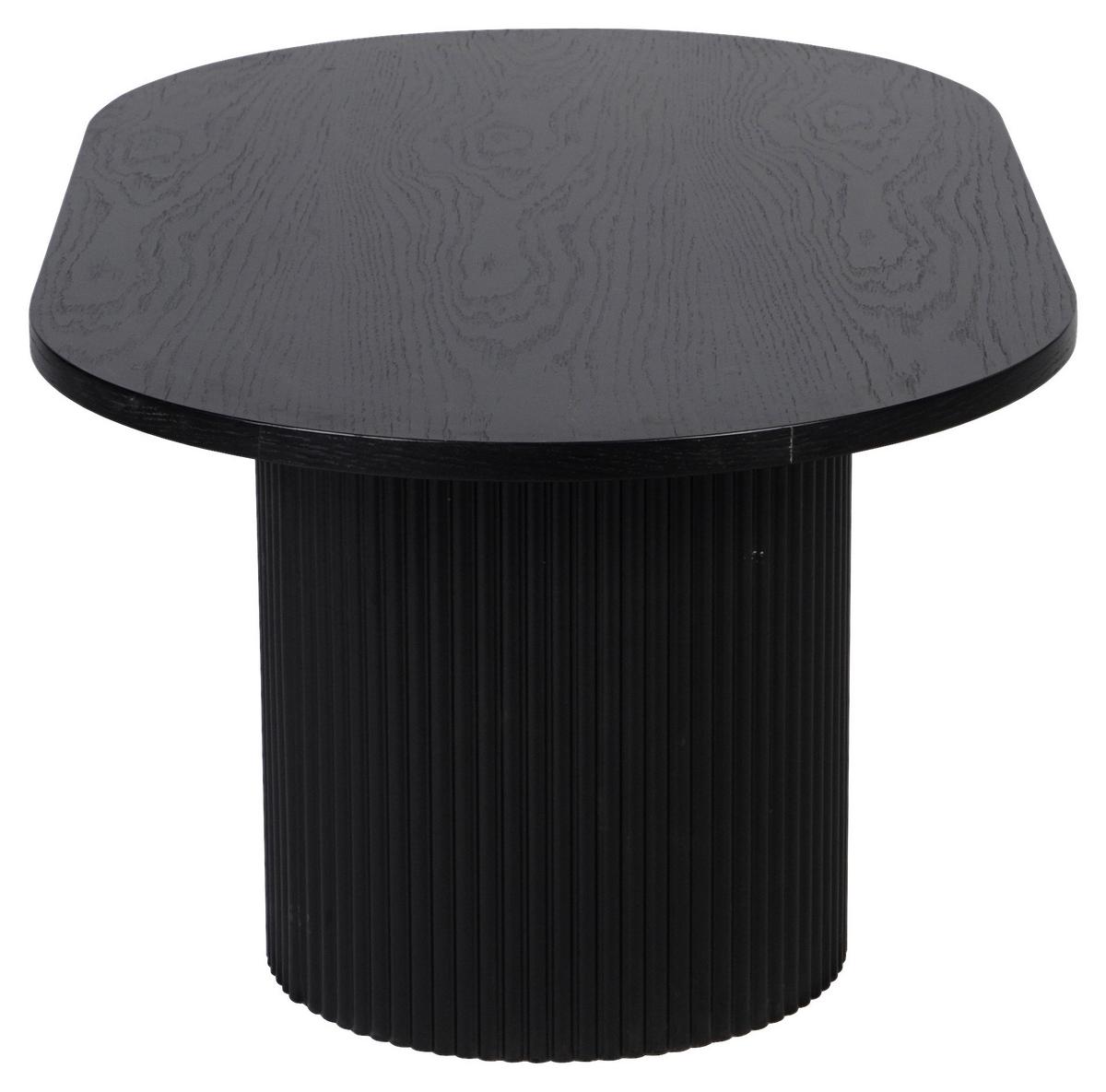 STOLIK KAWOWY KRETA - czarny, Design, materiał drewnopochodny/drewno (120/45/70cm) - Livetastic