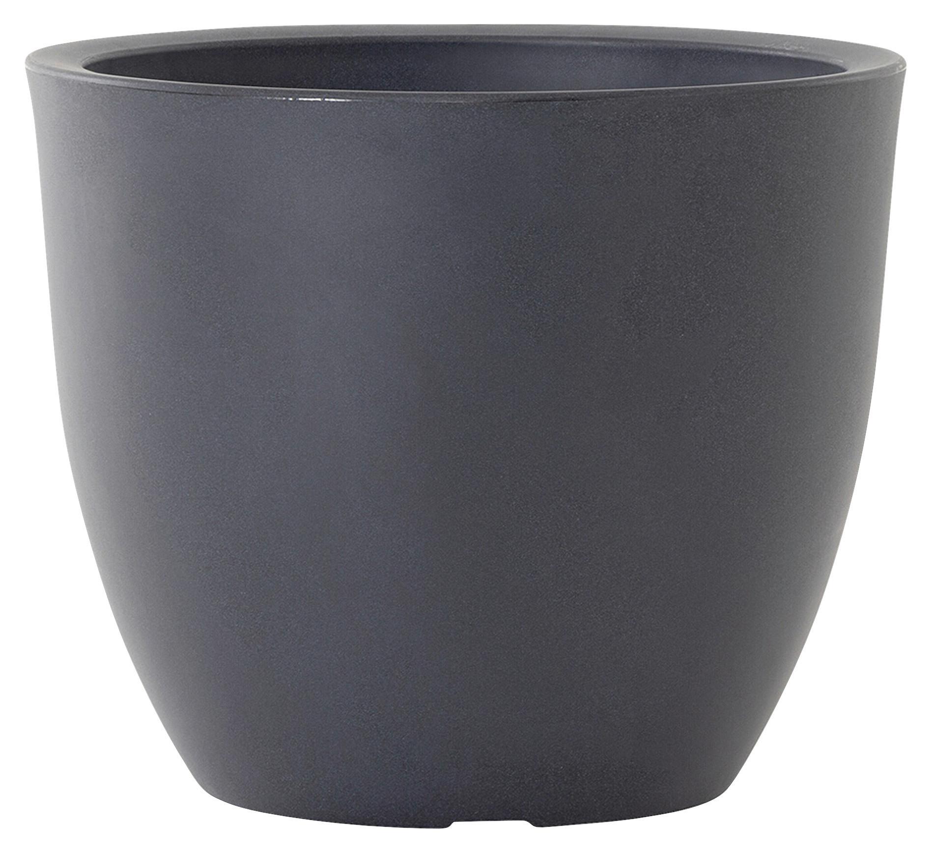 Pflanzentopf Anthrazit - Anthrazit, Basics, Kunststoff (40/30,7cm) - Siena Garden