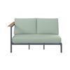 ENSEMBLE LOUNGE CHIARA - vert clair/couleur naturelle, MODERN, métal/matière synthétique (164/68/94cm) - Bessagi Garden