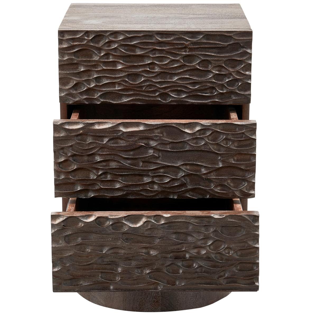 Nachttisch Crumble Walnussfarben - Walnussfarben, Design, Holz (40/37/63,5cm) - Livetastic