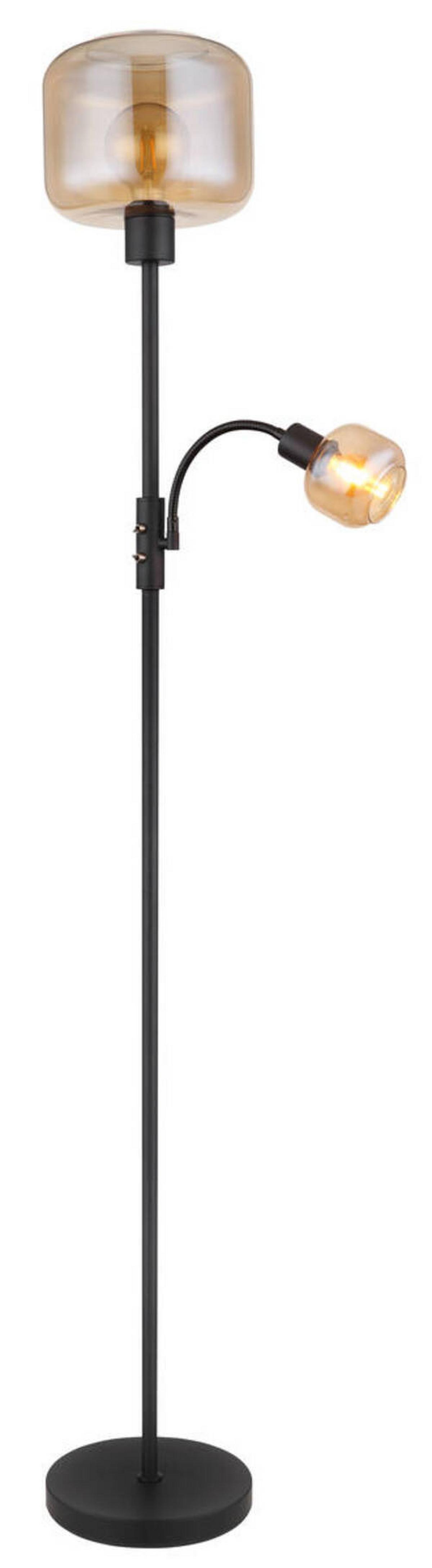 Stoječa Svetilka 15566sa Giuseppe - črna, Design, kovina/steklo (25/165cm) - Globo