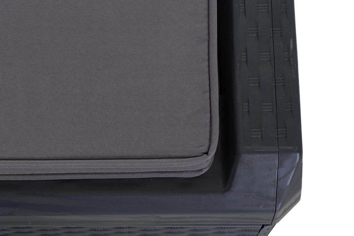 Kissenbox Portonovo ca.55x124x59cm Anthrazit - Anthrazit, KONVENTIONELL, Kunststoff (55/124/59cm) - Siena Garden