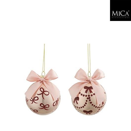 Kroglica Za Božično Jelko Pentlja - Moderno (8cm) - Mömax