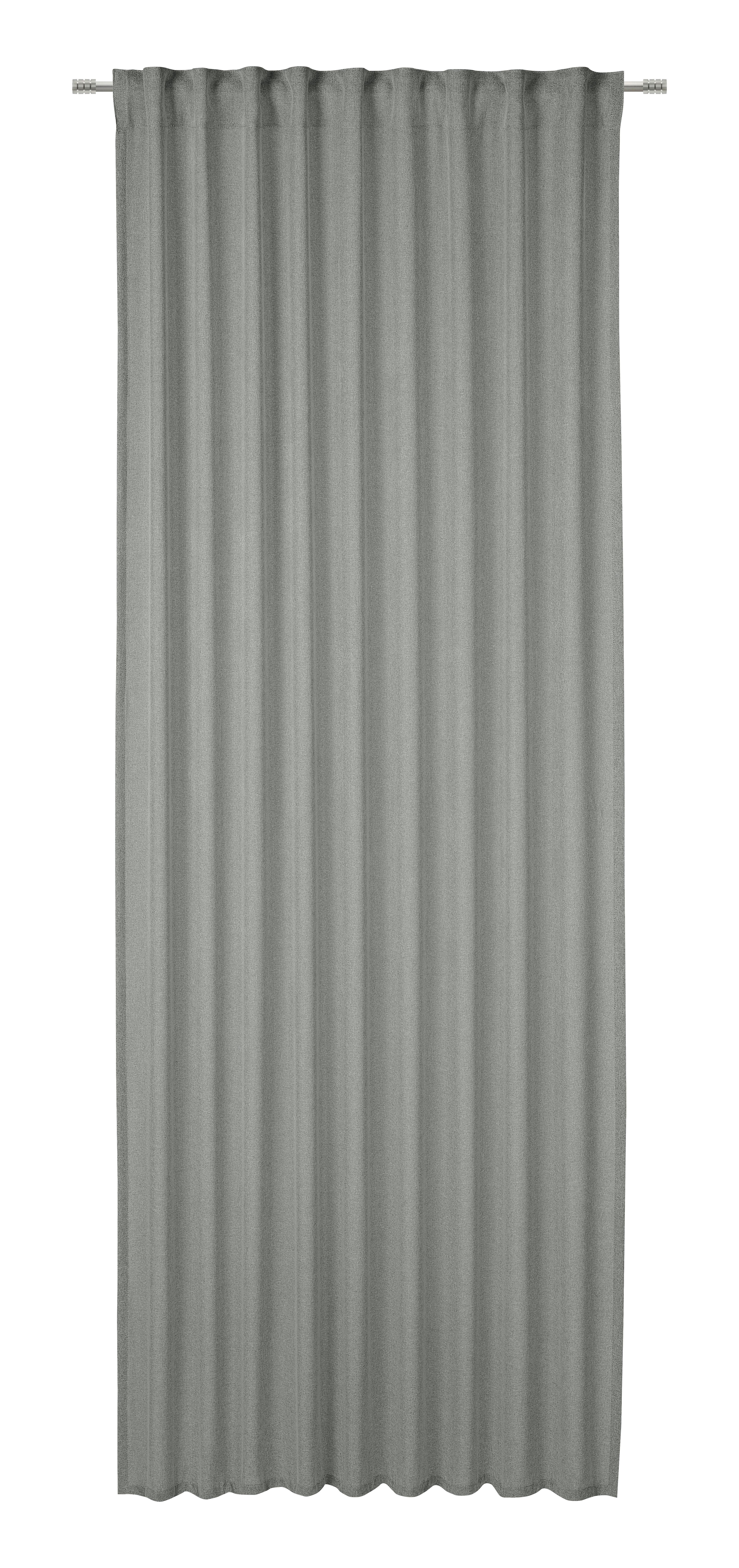 Končana Zavesa Ben - srebrne barve, Moderno, tekstil (135/245cm) - Modern Living