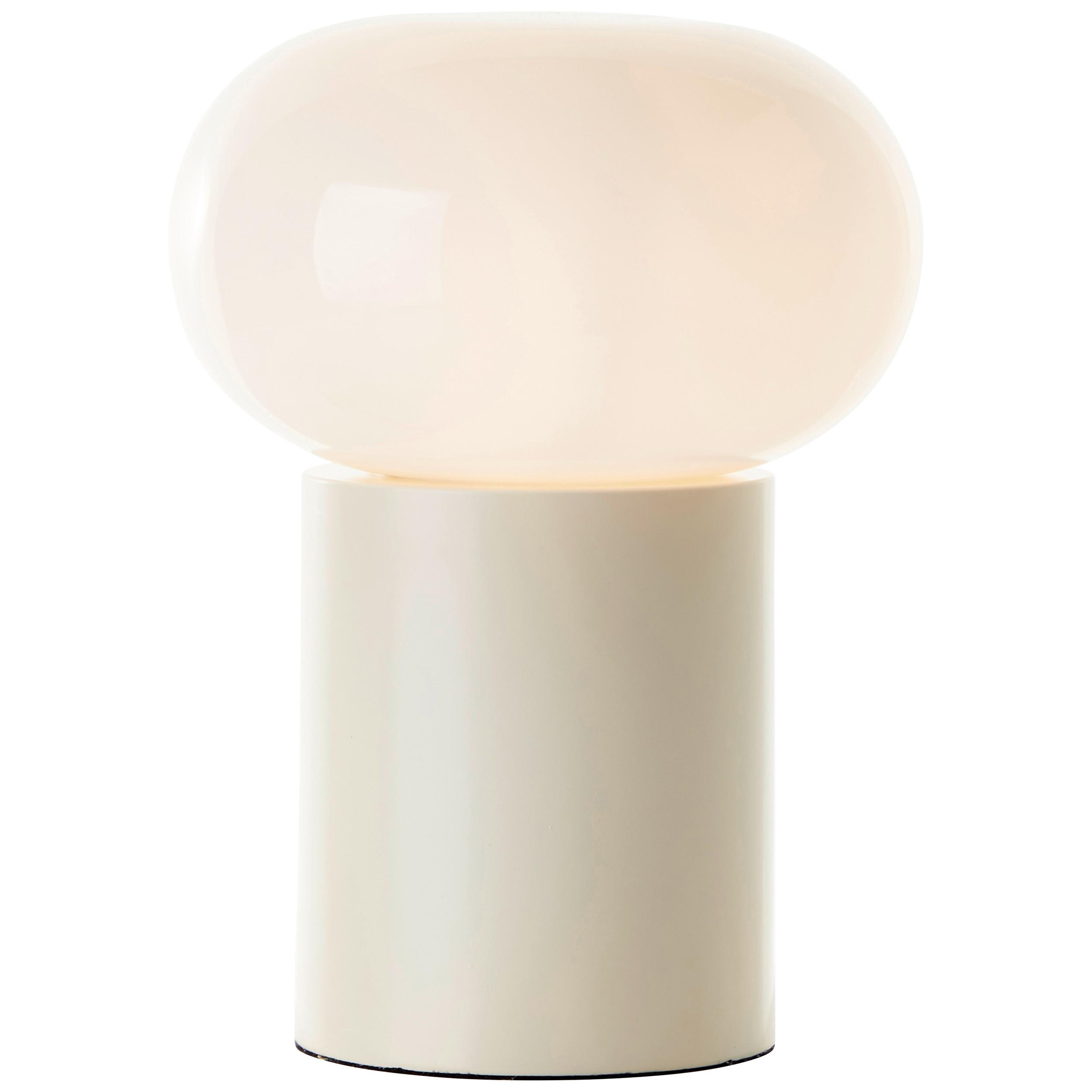 Tischleuchte Daeny Beige/Weiß max. 25 Watt - Beige/Weiß, Design, Glas/Metall (20/27cm) - Brilliant