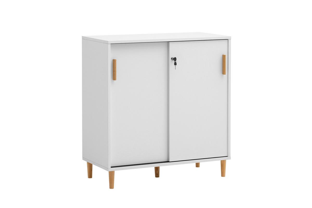 Aktenschrank Torge Weiß matt - Weiß, MODERN, Holzwerkstoff (80,1/84,8/38,2cm) - Livetastic