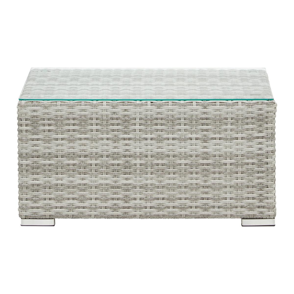 Loungegarnitur Parga in Grau - Grau, Modern, Glas/Kunststoff - Mömax