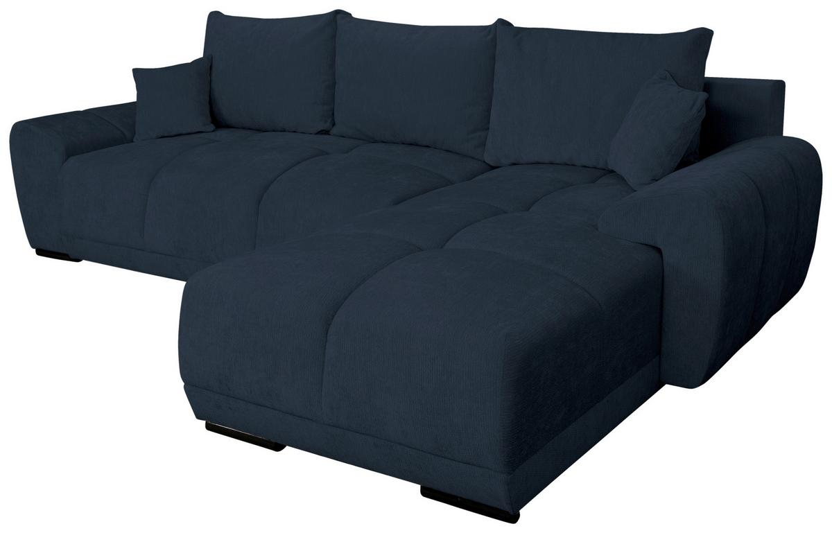 Kutna Garnitura Bonn - tamno plava/crna, Moderno, tekstil/plastika (296/182cm)